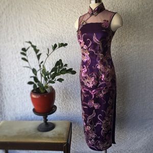 Mandarin Collar Sequined Qipao / Cheongsam